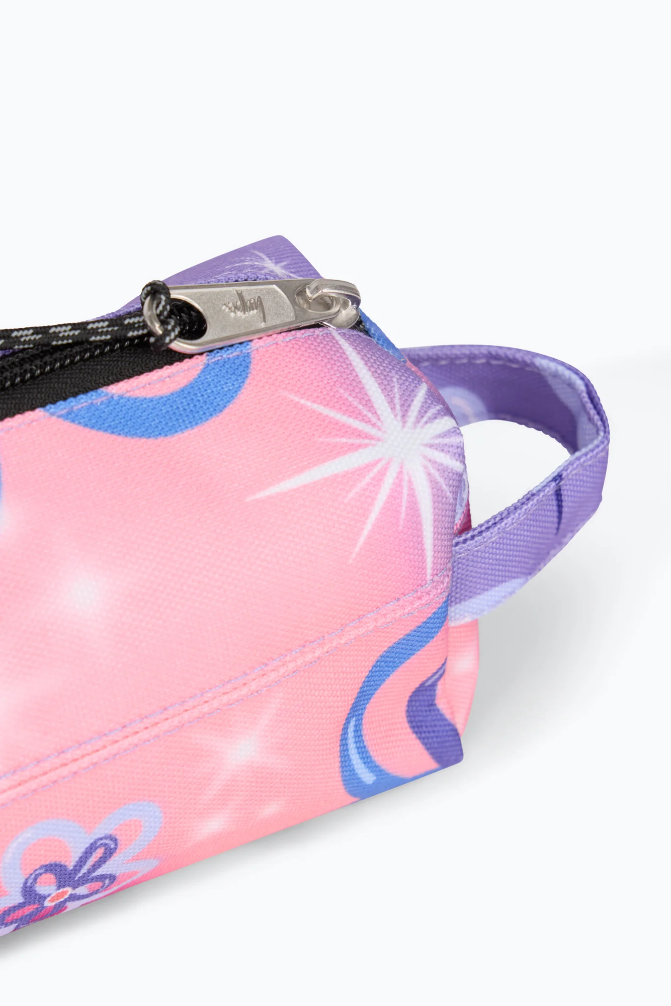 Hype Girls Purple Sparkle Flower Pencil Case - Image 3