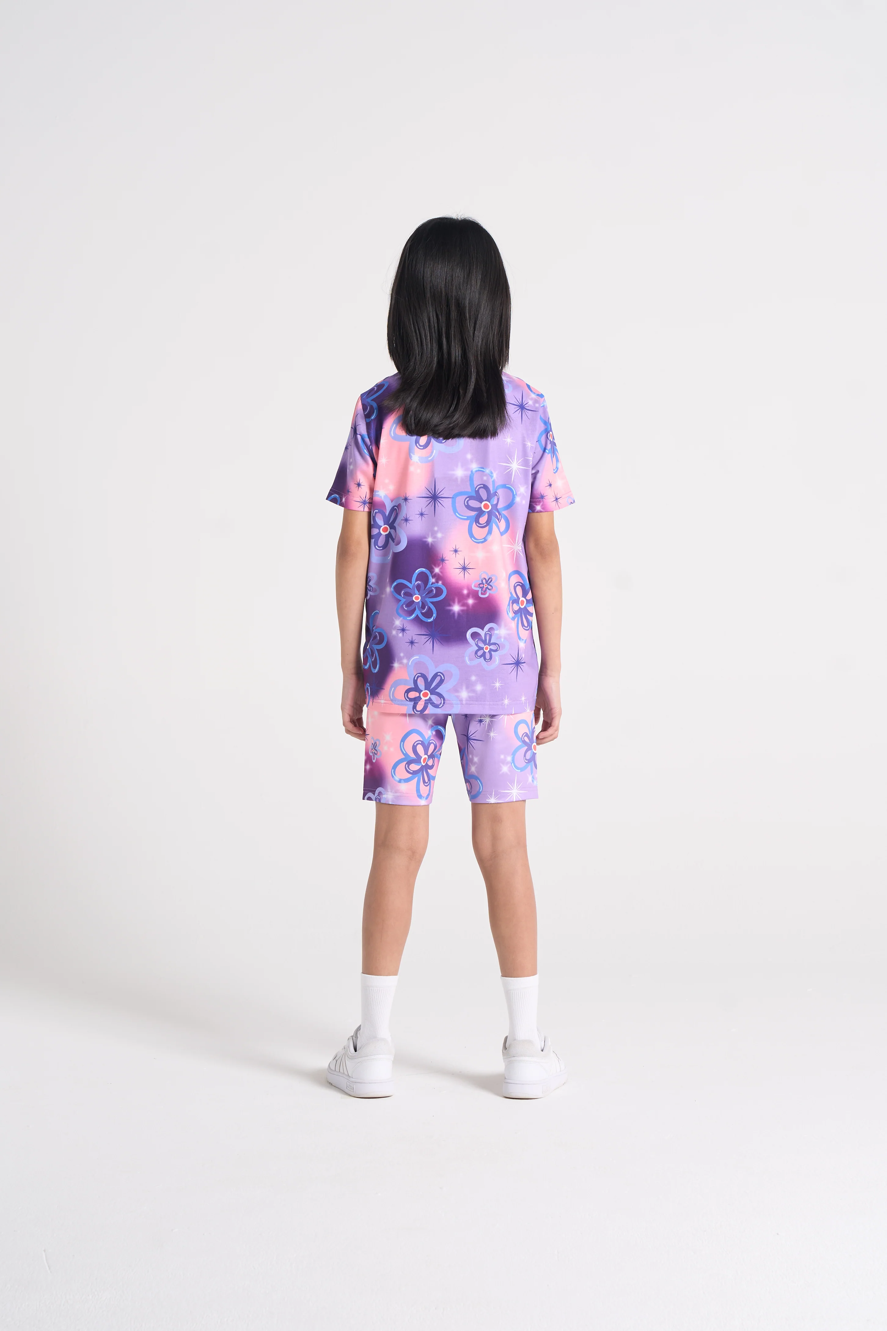 Hype Girls Purple Sparkle Flower T-Shirt - Image 7