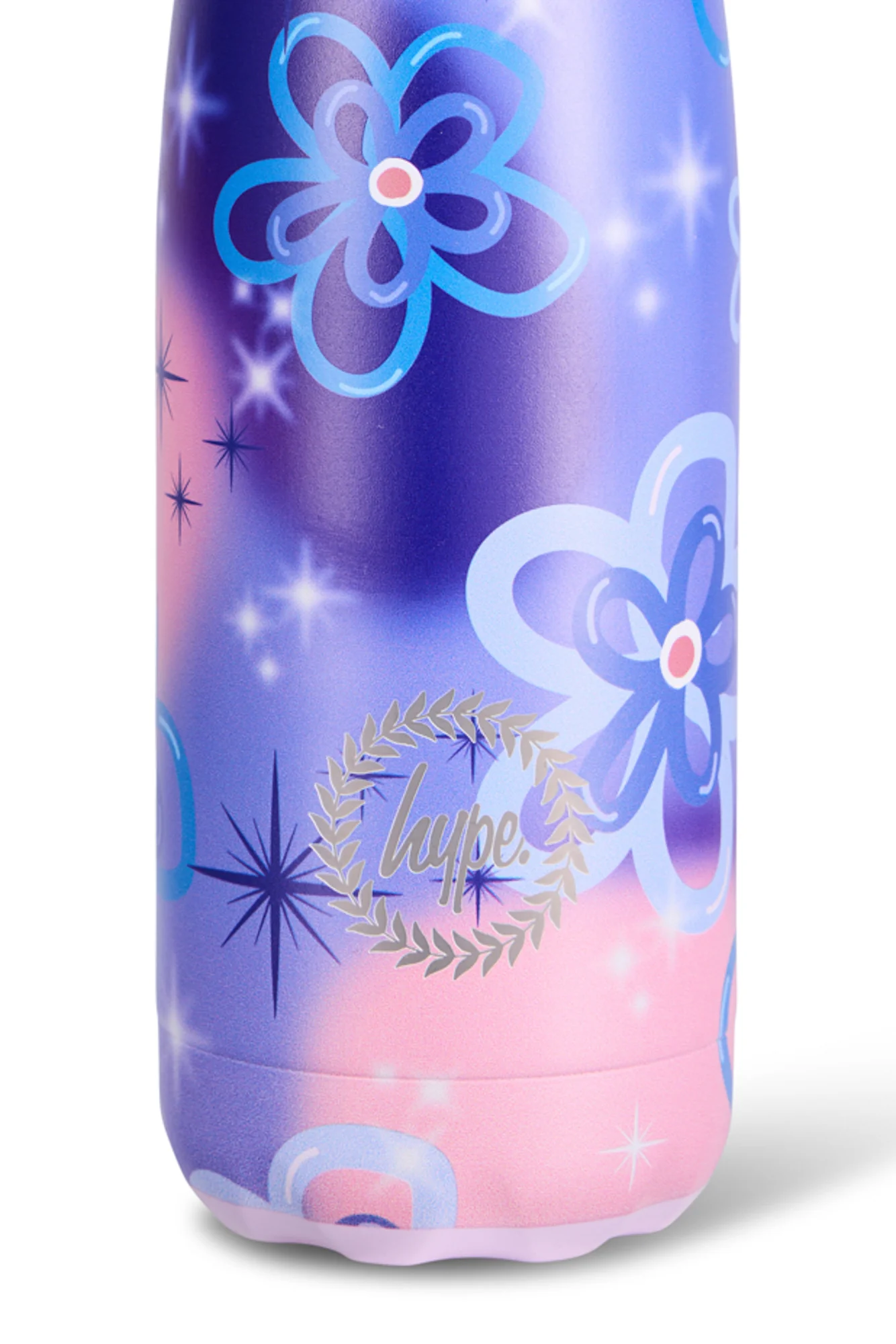 Hype Girls Purple Sparkle Flower Thermal Water Bottle - Image 3