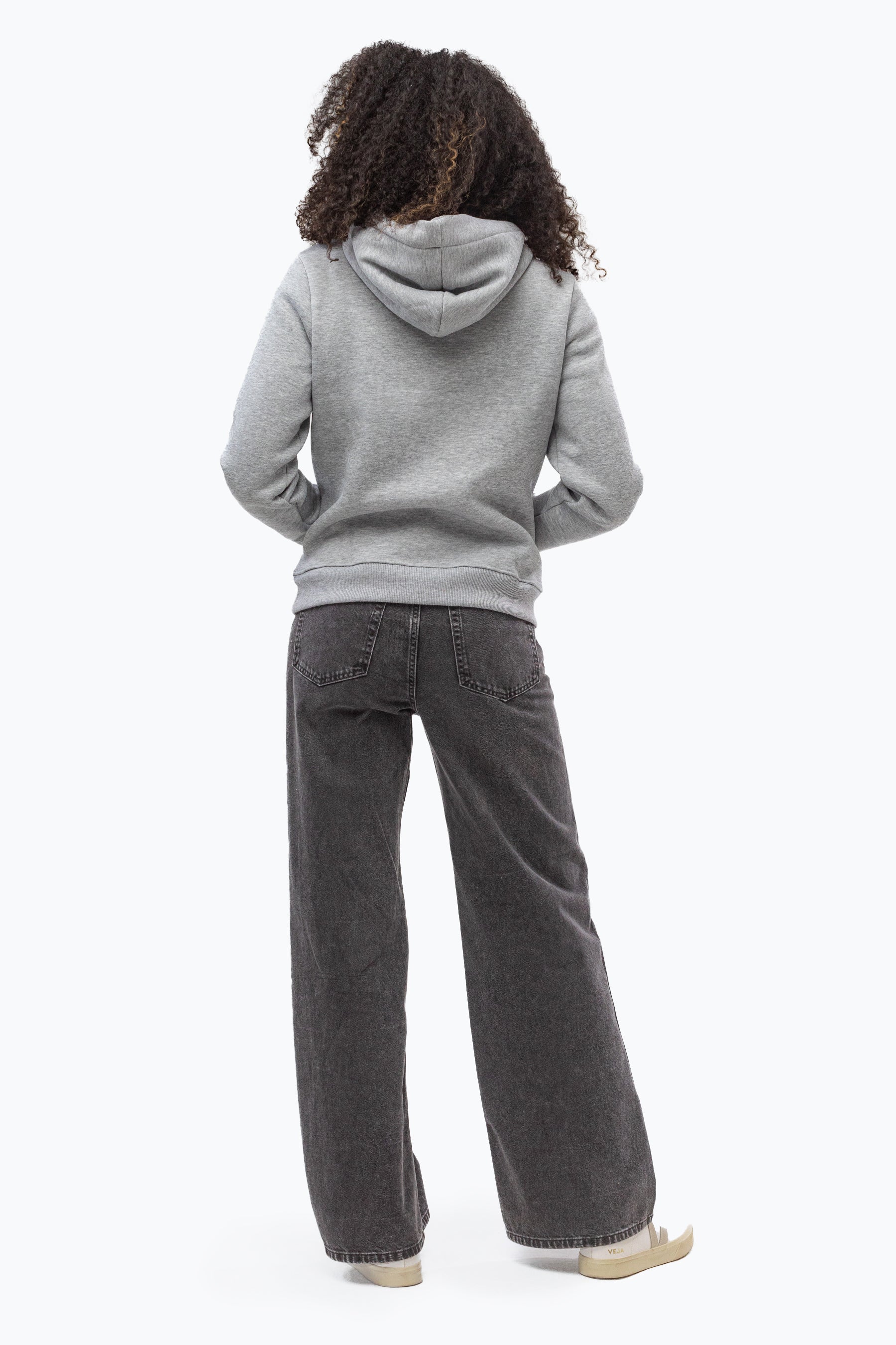 Hype Grey Drawcord Womens Pullover Hoodie - Image 2