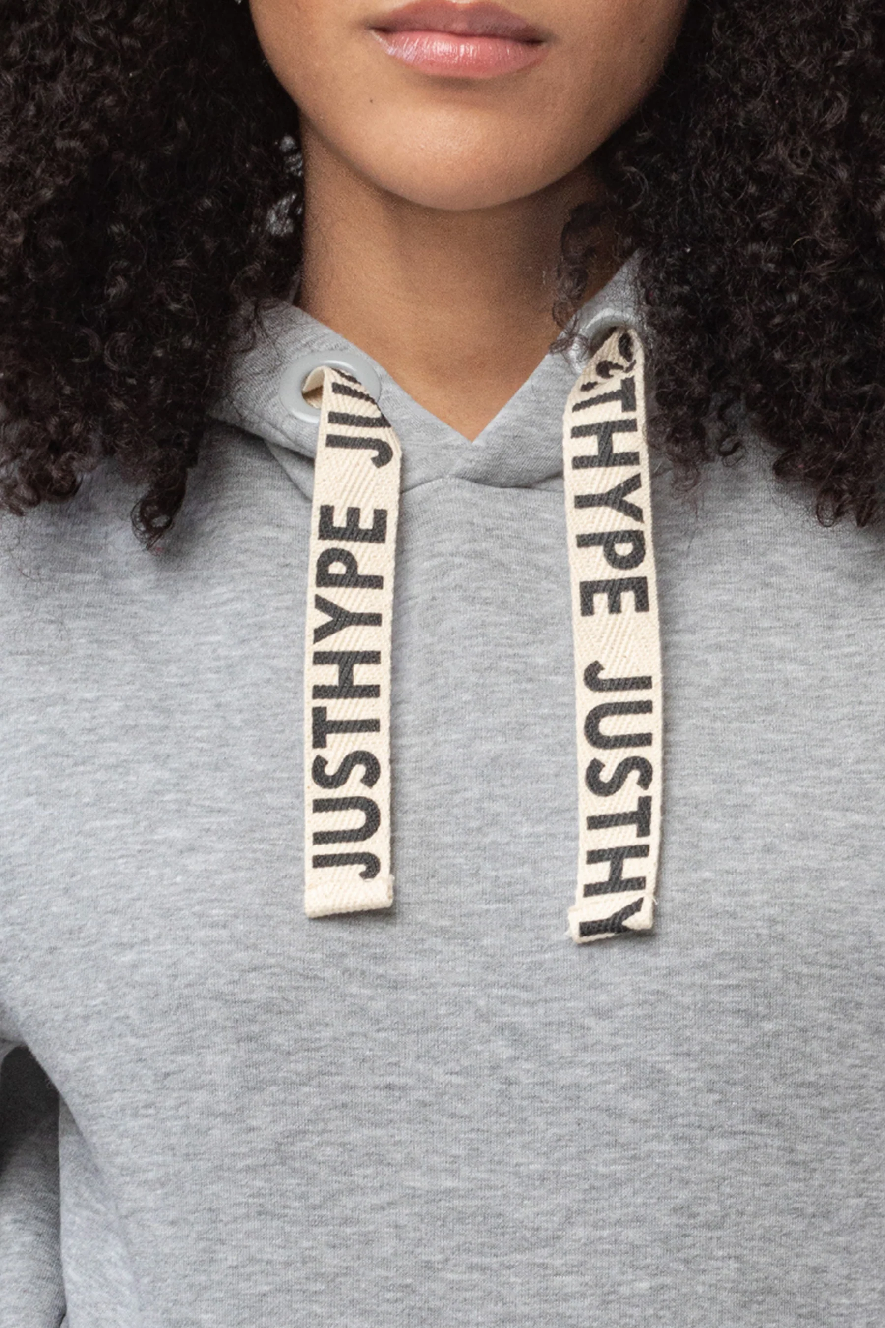 Hype Grey Drawcord Womens Pullover Hoodie - Image 4