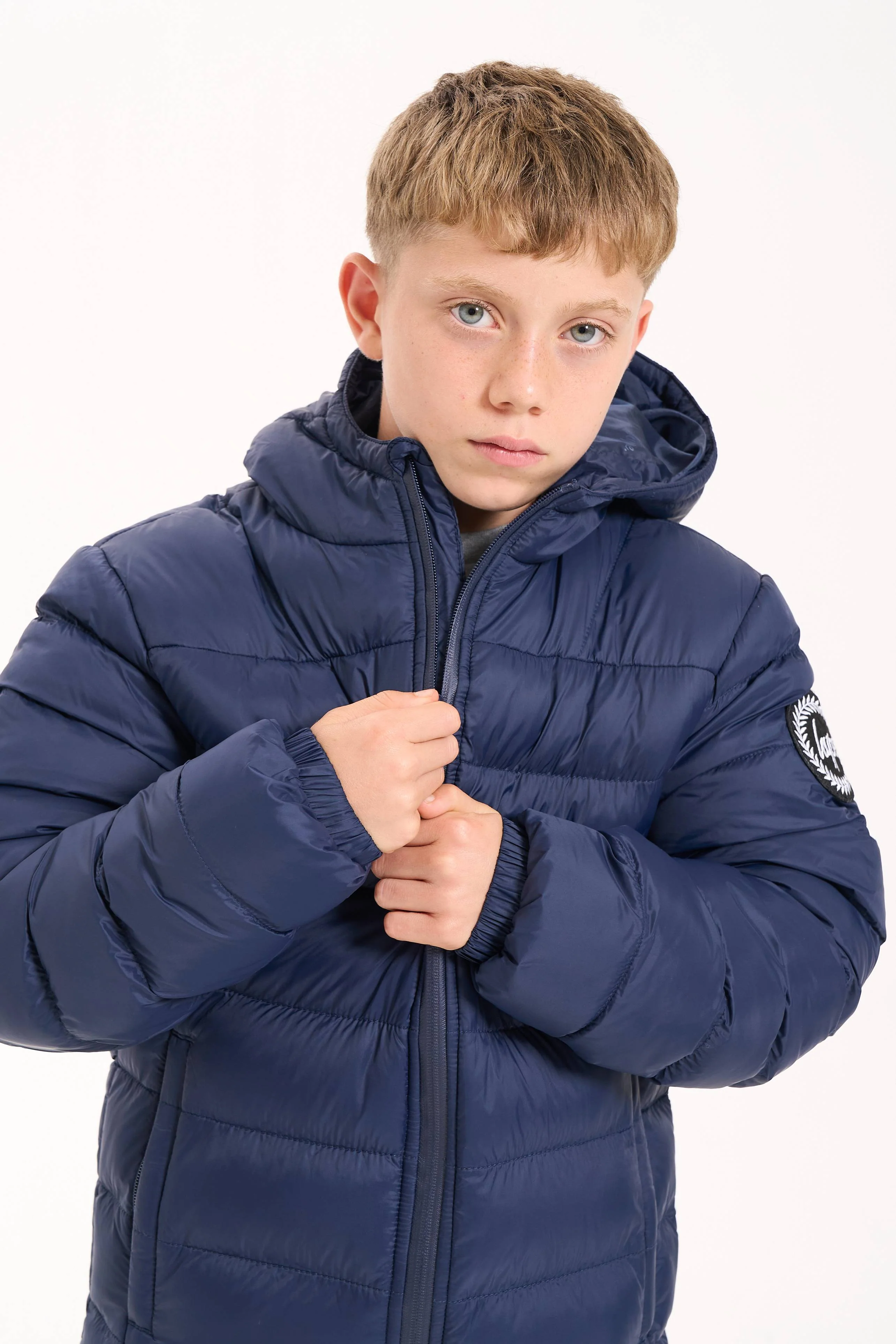 Hype Kids Navy Padded Jacket - Image 3