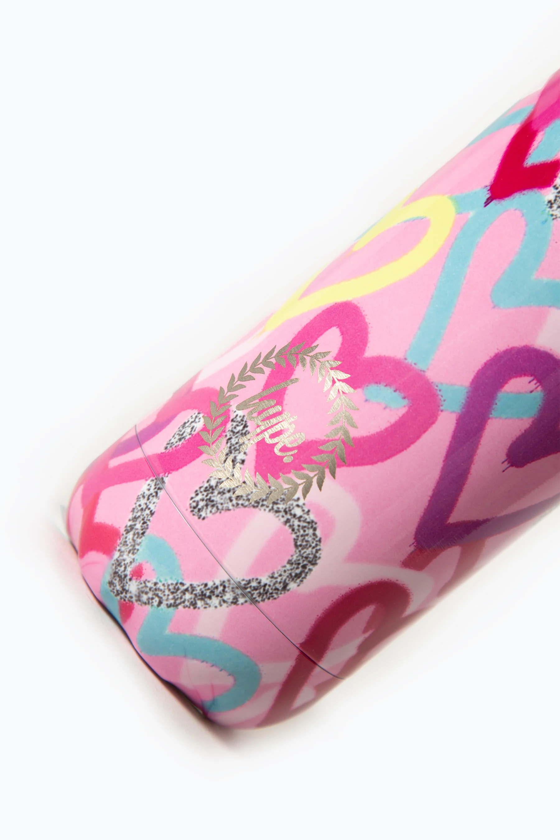 Hype Pink Graffiti Hearts Metal Bottle - Image 4
