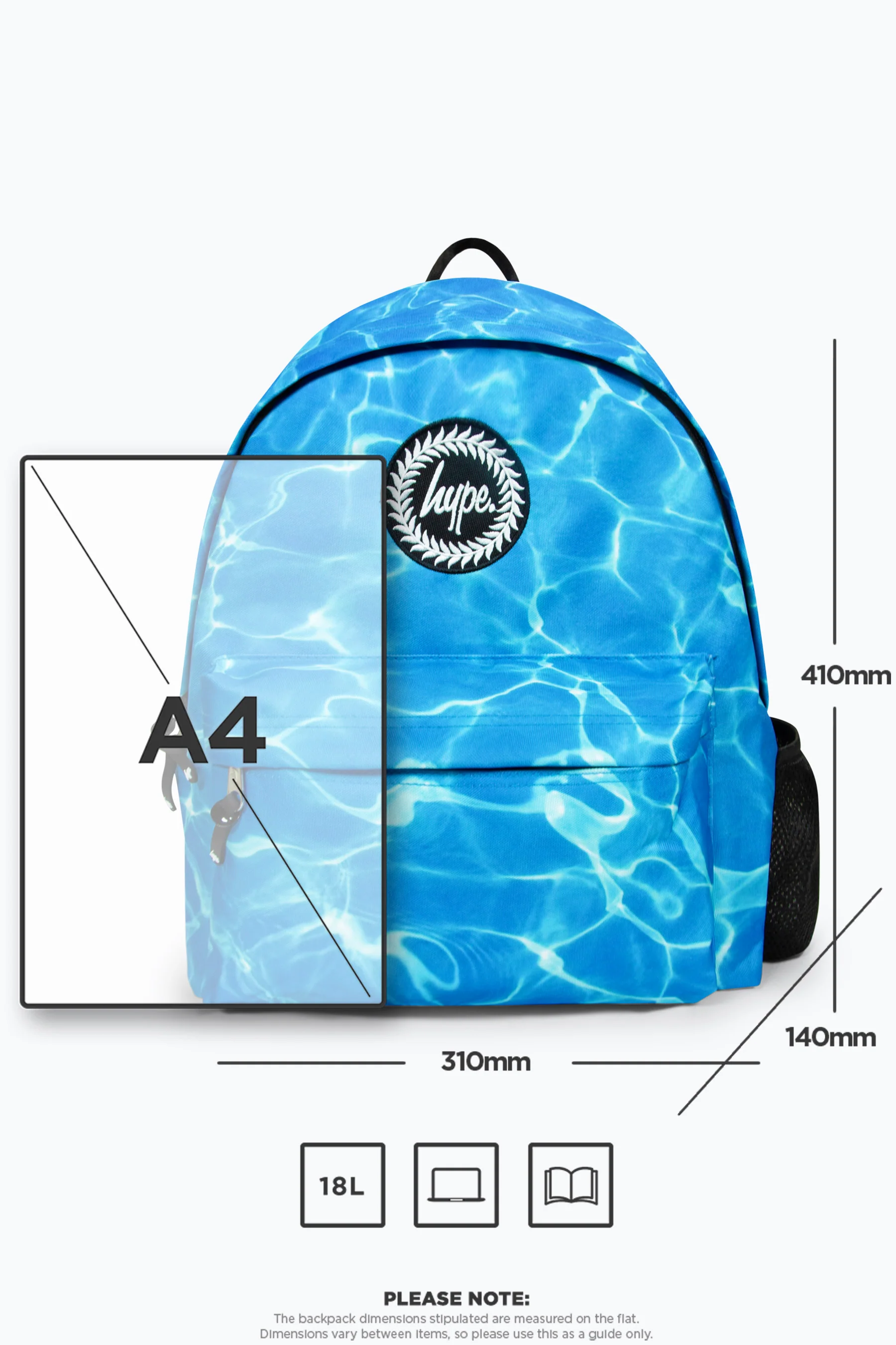 Hype Unisex Iconic Pool Blue Backpack - Image 12