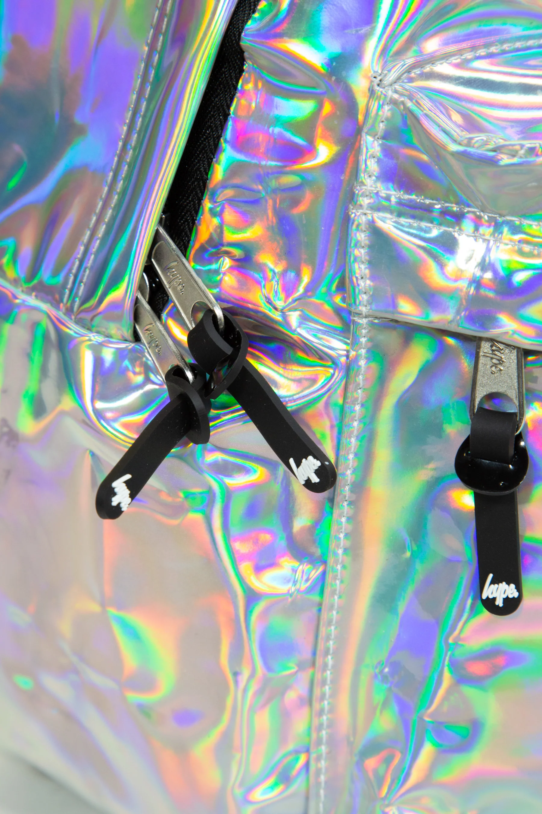 Hype Girls Iconic Silver Holographic Backpack - Image 7