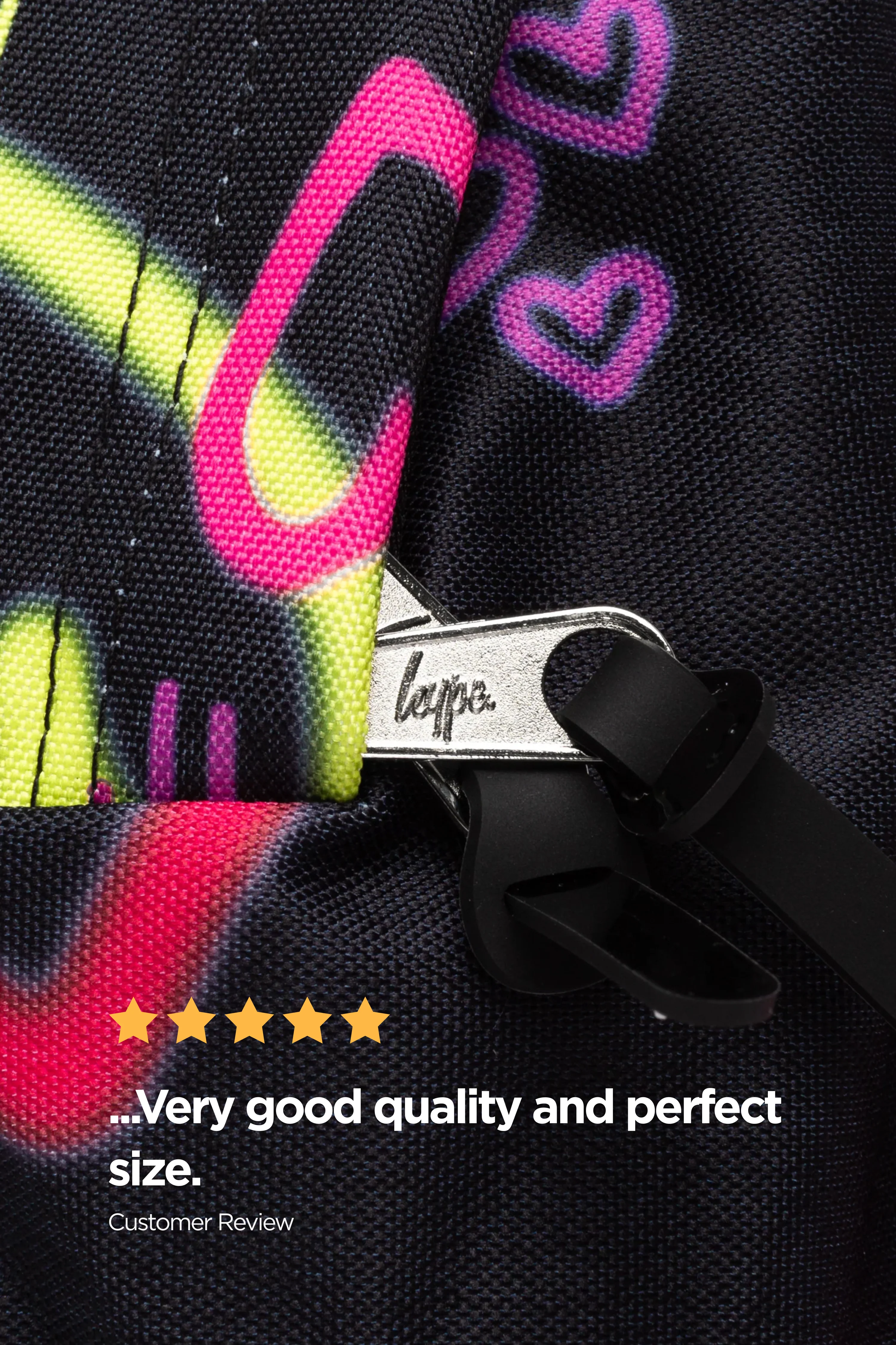 Hype Girls Black Graffiti Heart Backpack & Lunch Bag Bundle - Image 7