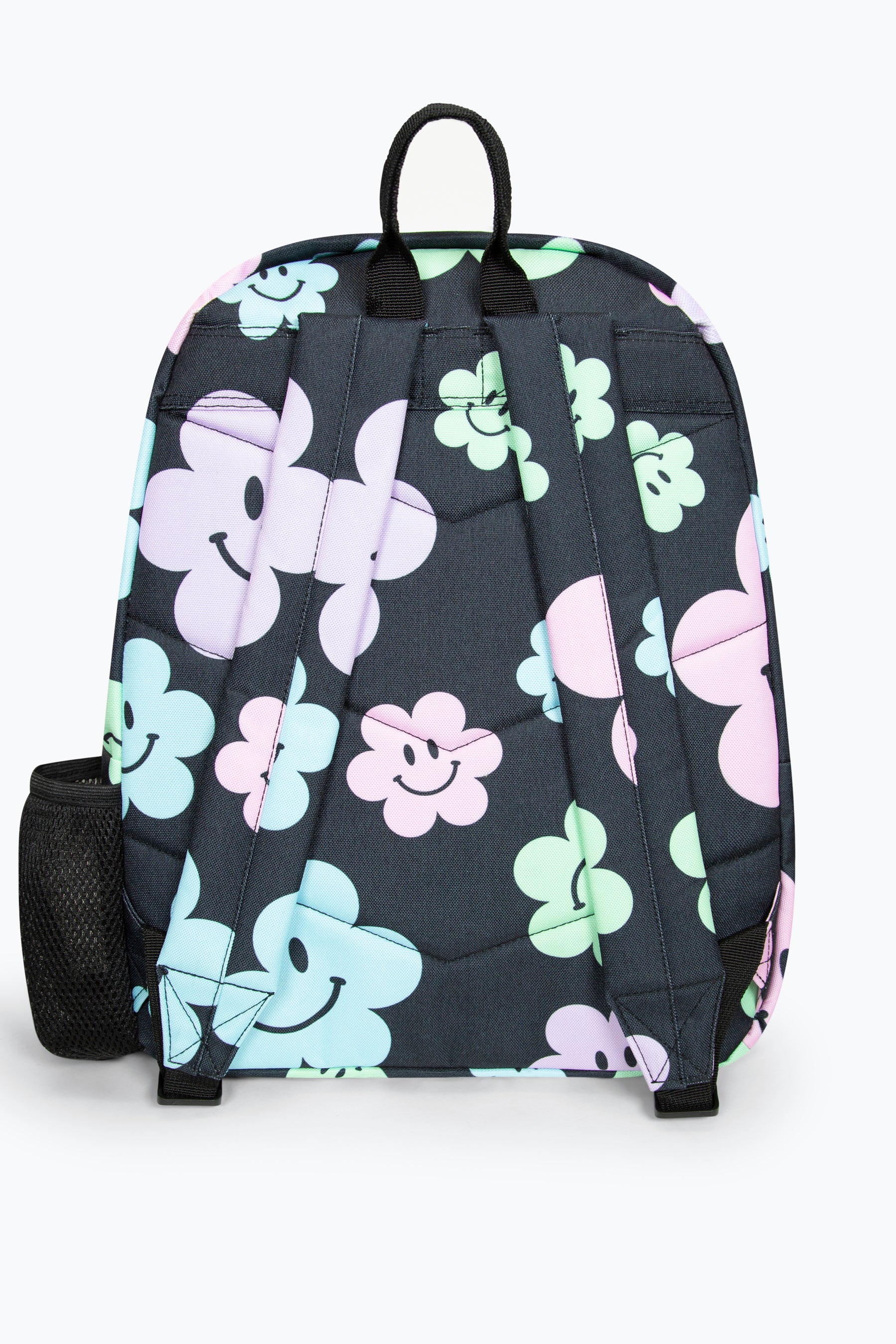 Hype Girls Iconic Black Happy Flower Backpack - Image 3