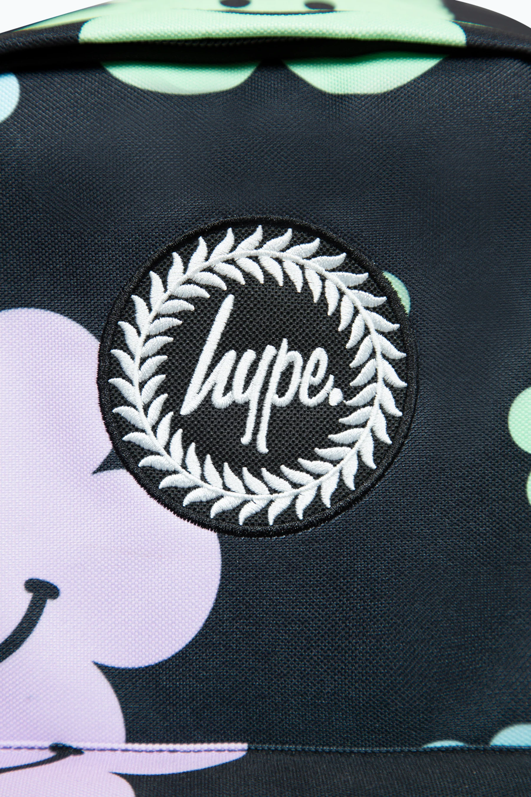 Hype Girls Iconic Black Happy Flower Backpack - Image 5