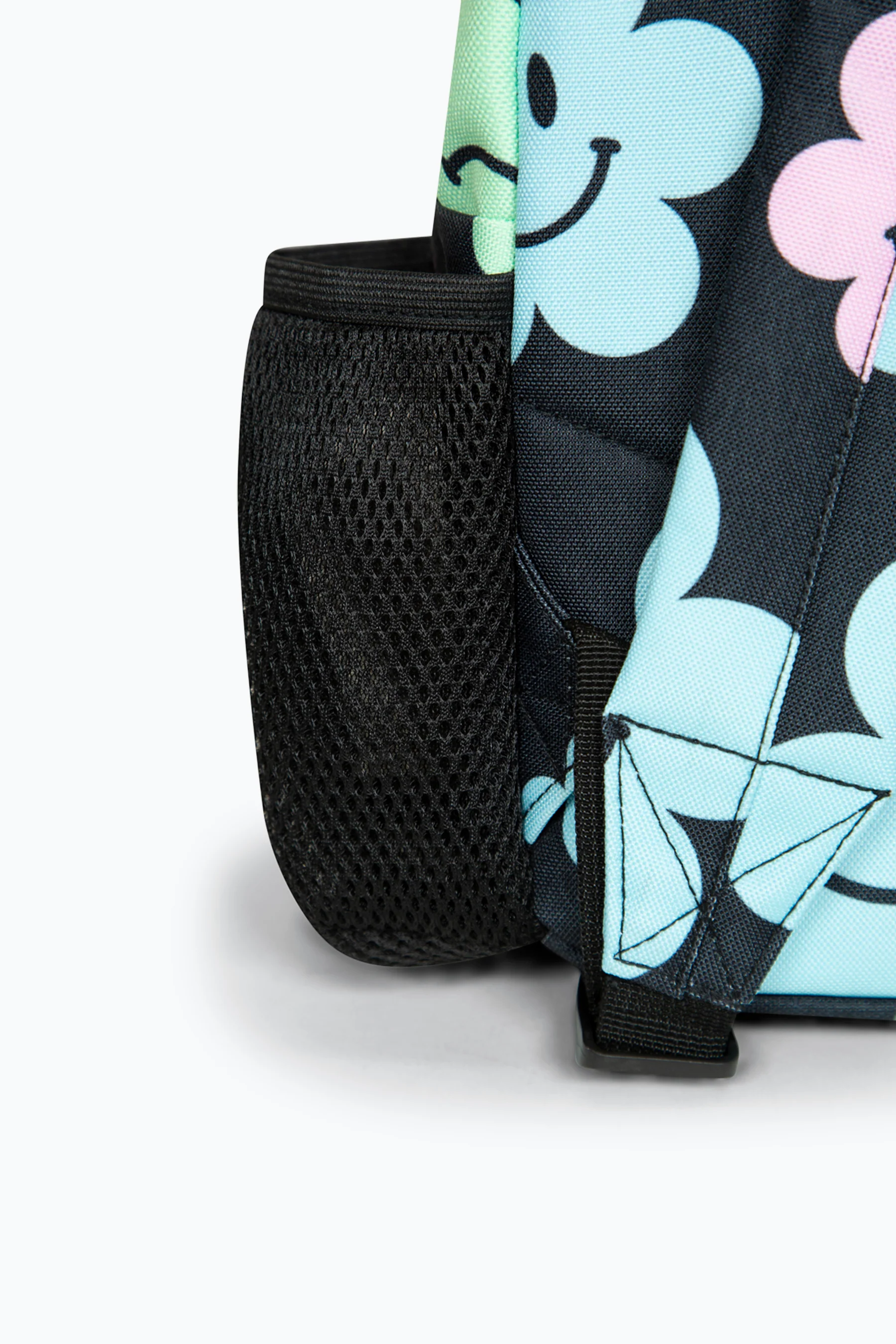 Hype Girls Iconic Black Happy Flower Backpack - Image 9