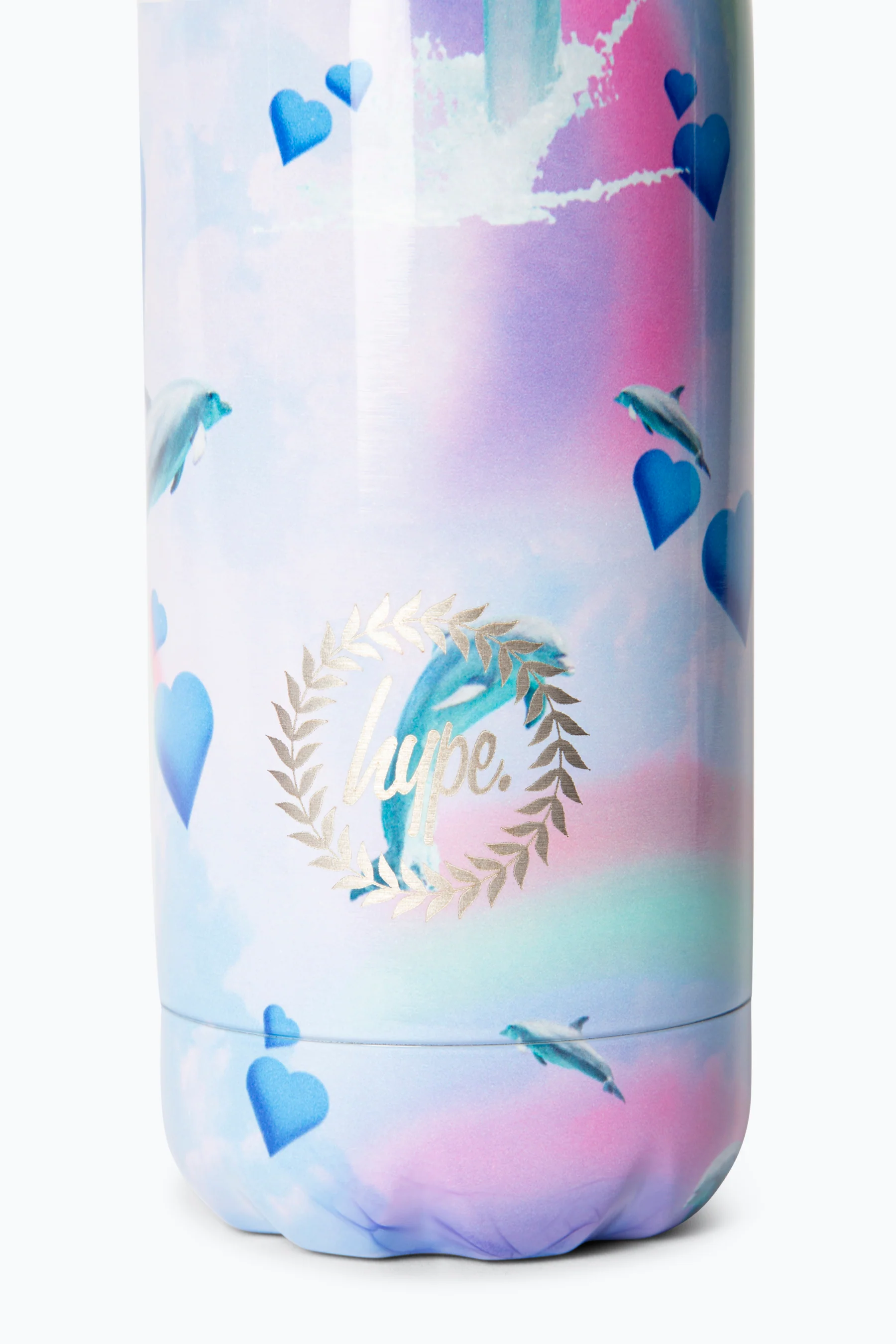 Hype Girls Blue Rainbow Dolphins Thermal Water Bottle - Image 3