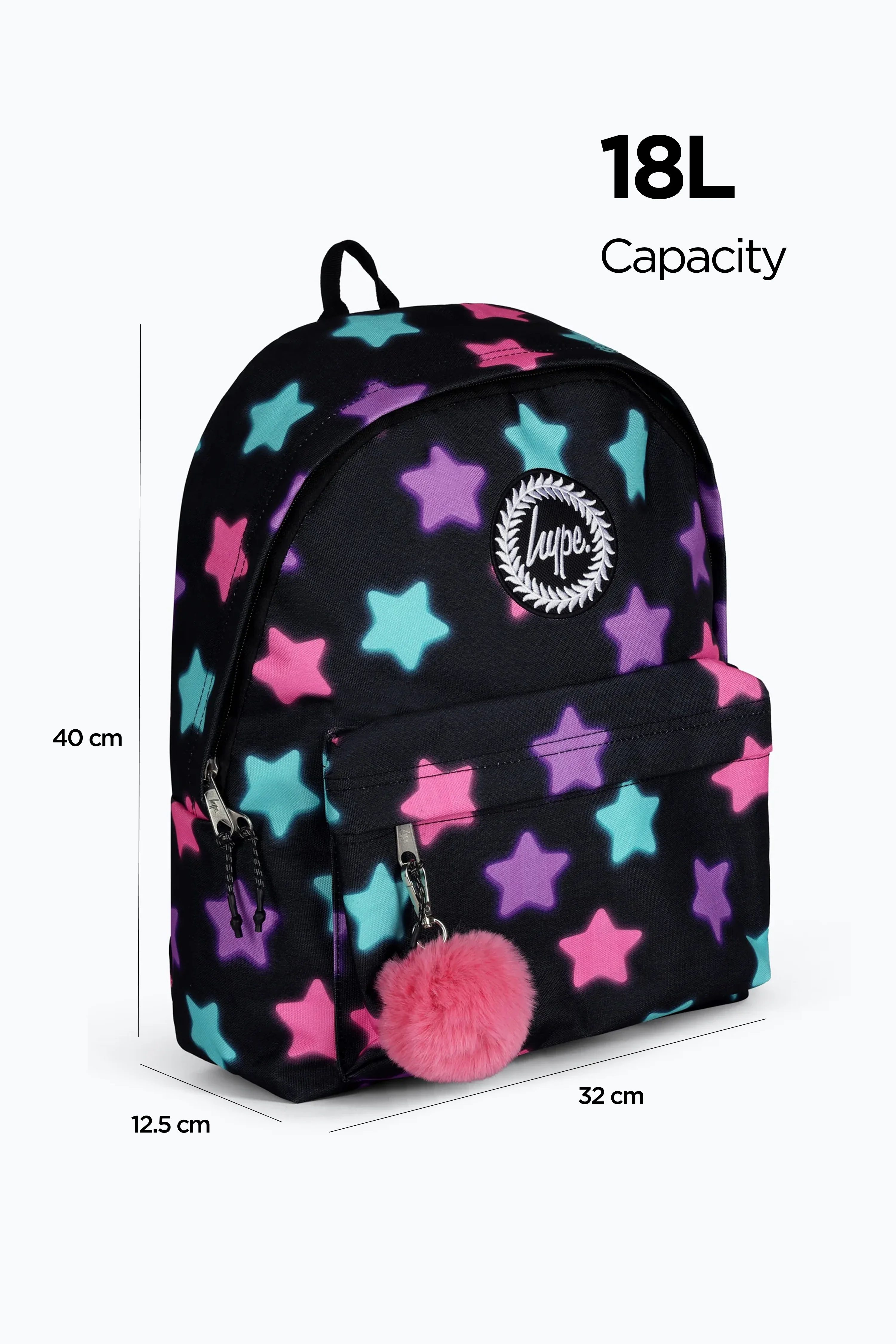 Hype Unisex Black Star Glow Backpack - Image 3