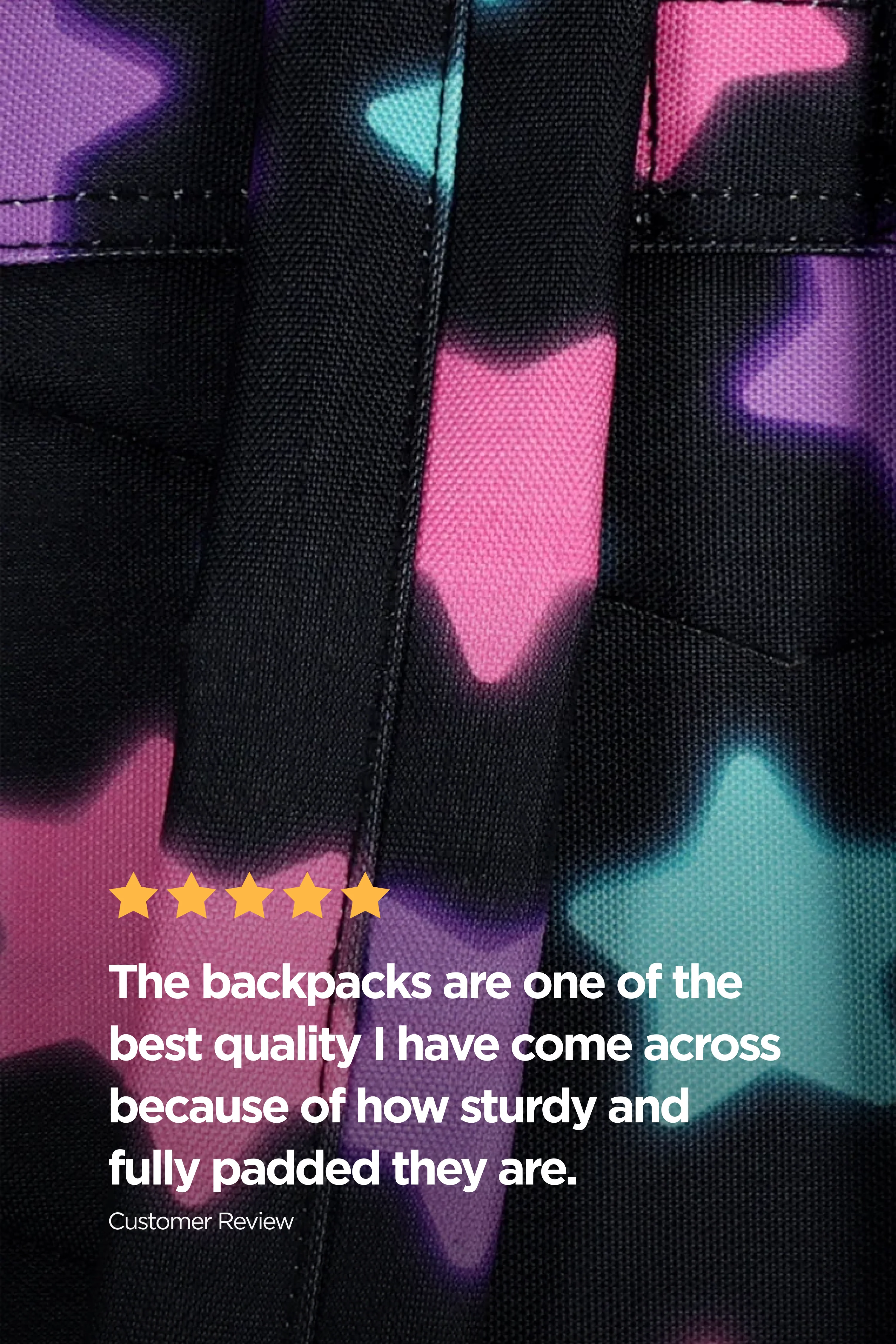 Hype Unisex Black Star Glow Backpack - Image 6