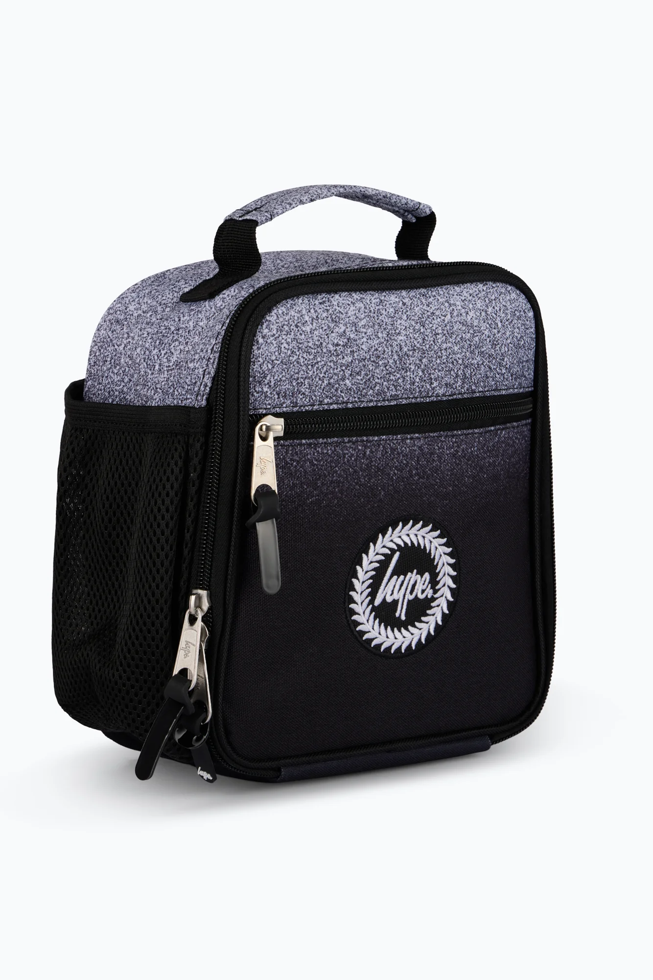 Hype Unisex Black/White Speckle Fade Lunch Bag - Image 3