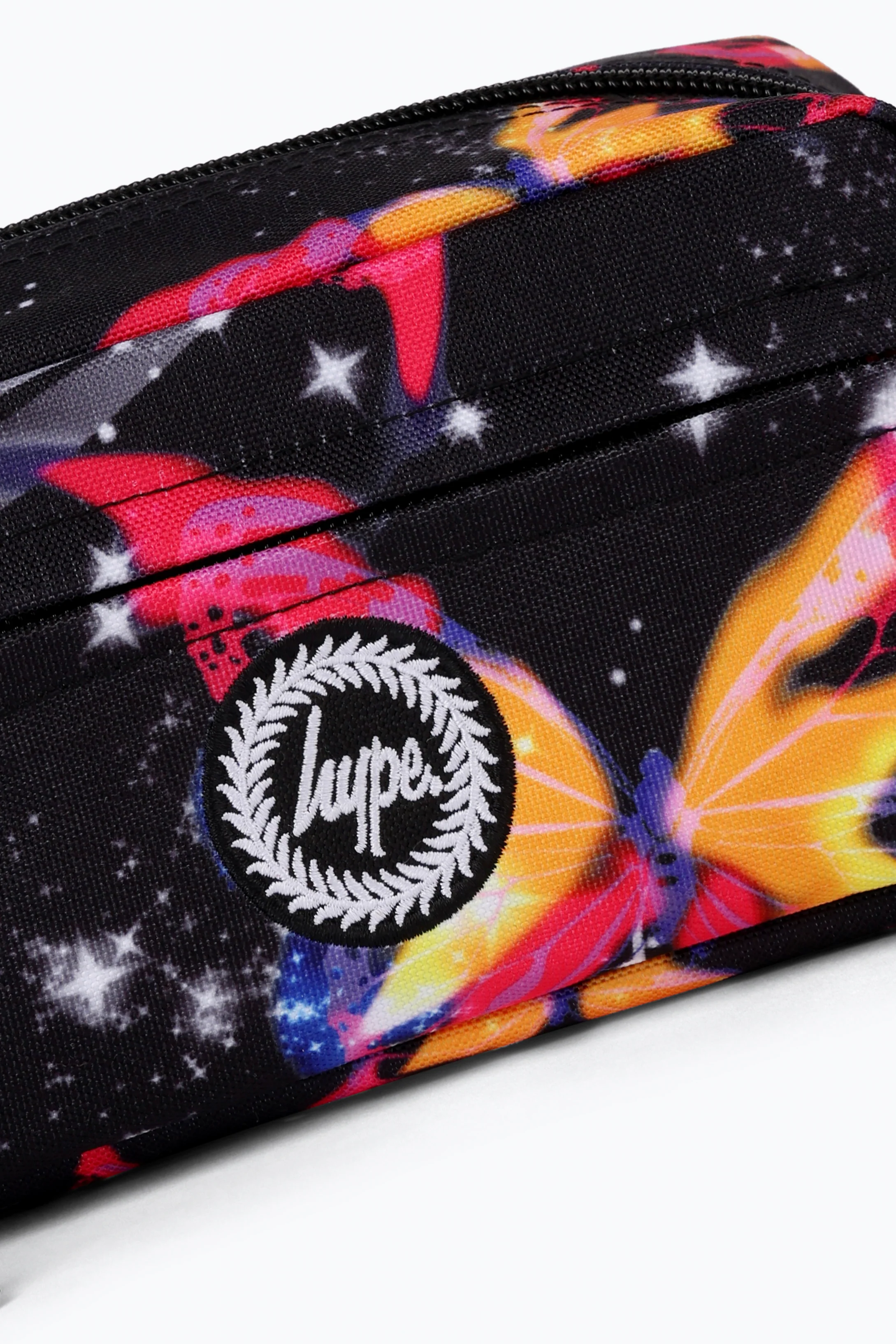 Hype Unisex Multi Glitter Blur Butterfly Maxi Pencil Case - Image 4