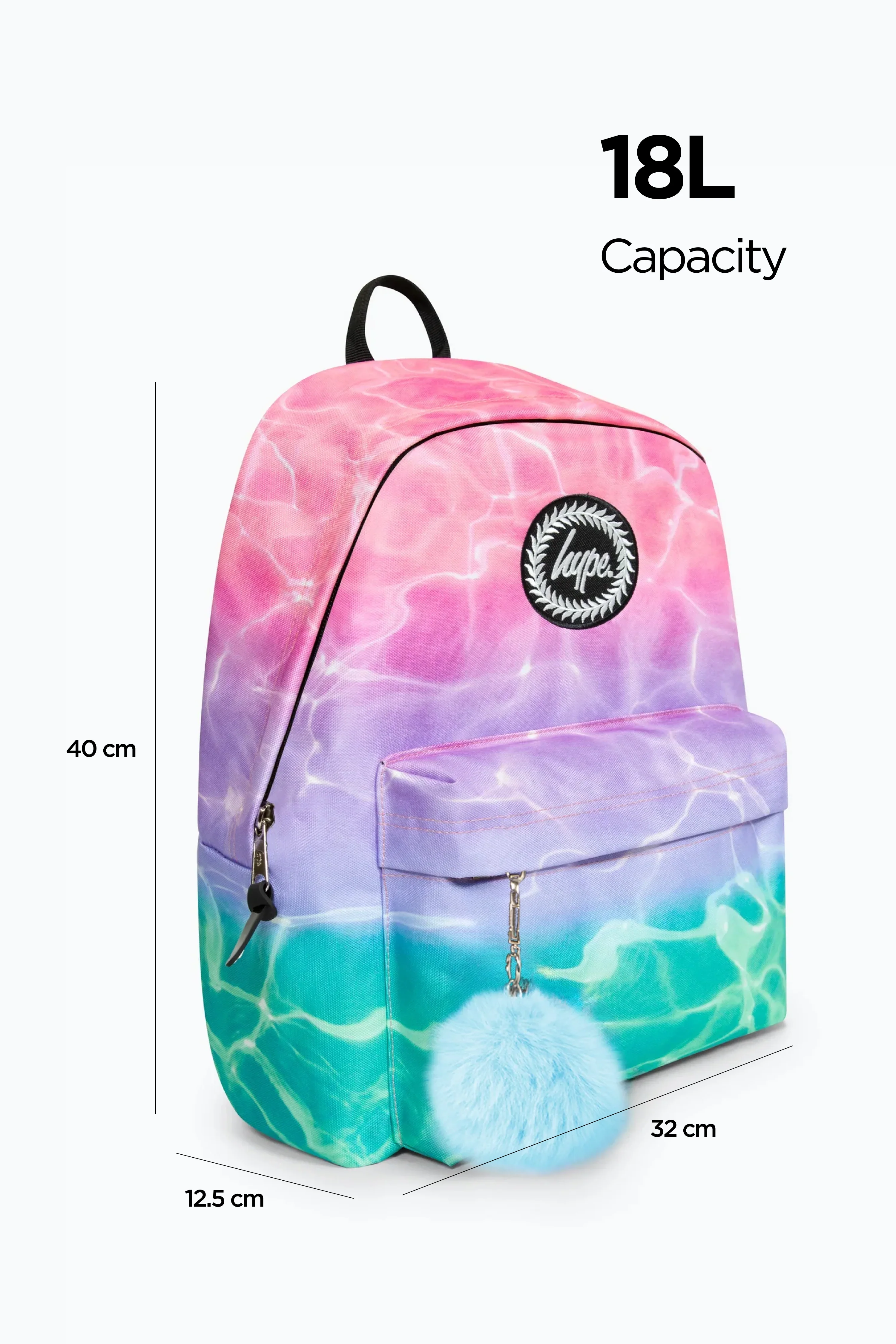 Hype Girls Pink/Turquoise Pastel Pool Backpack, Lunch Bag, Pencil Case & Bottle Bundle - Image 3