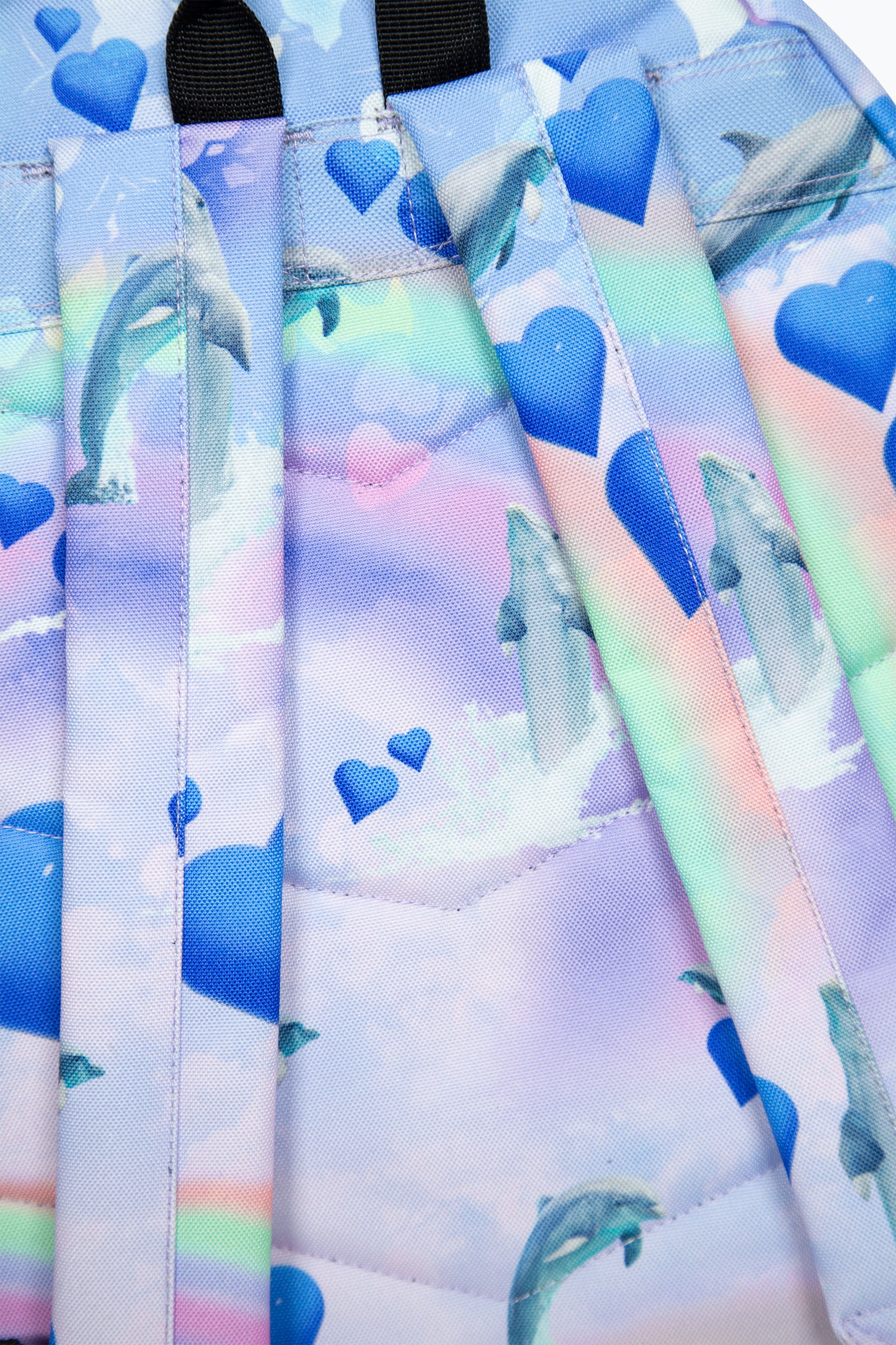 Hype Girls Holo Rainbow Dolphins Iconic Multicolour Backpack - Image 8