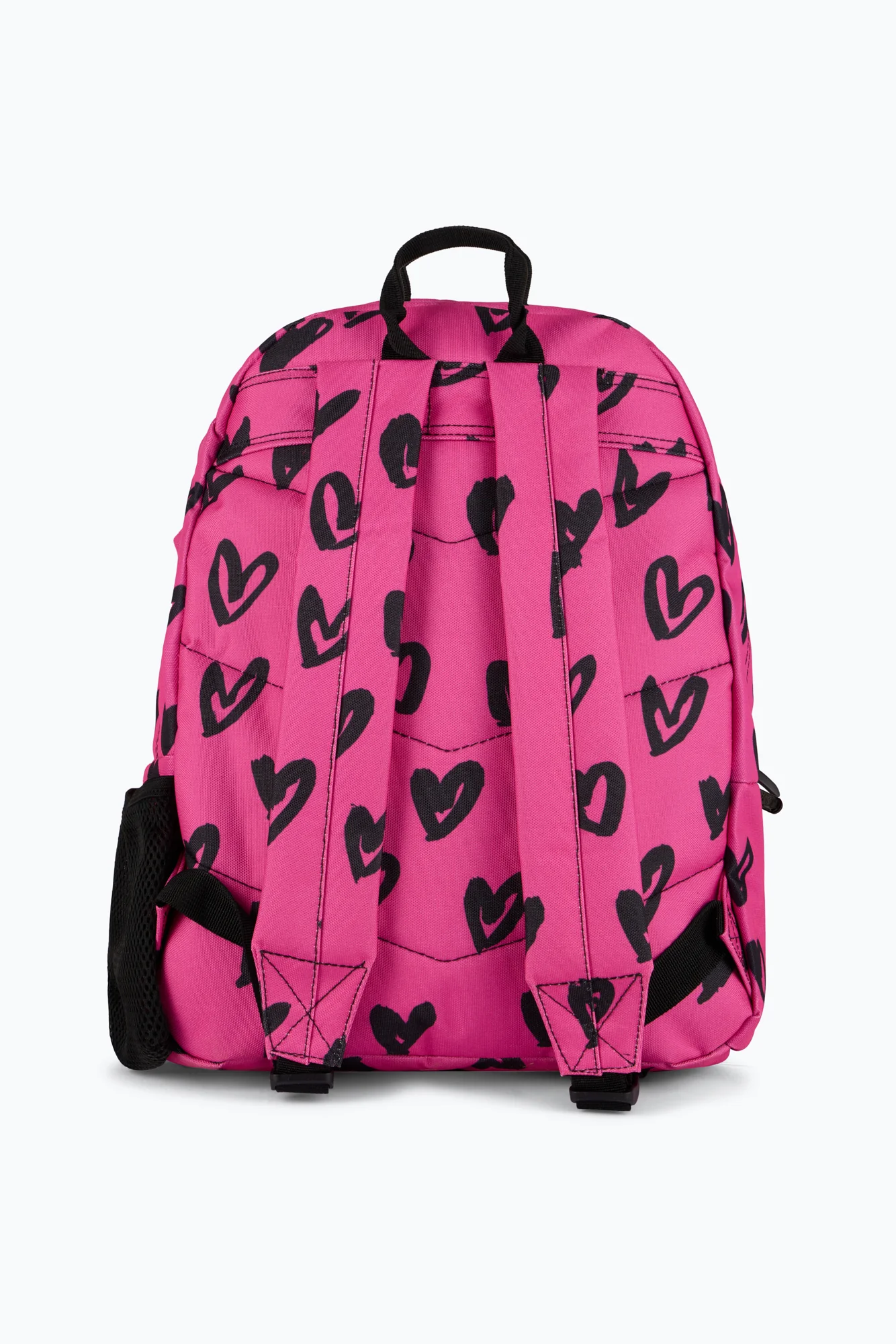 Hype Unisex Pink/Black Scribble Hearts Backpack - Image 4
