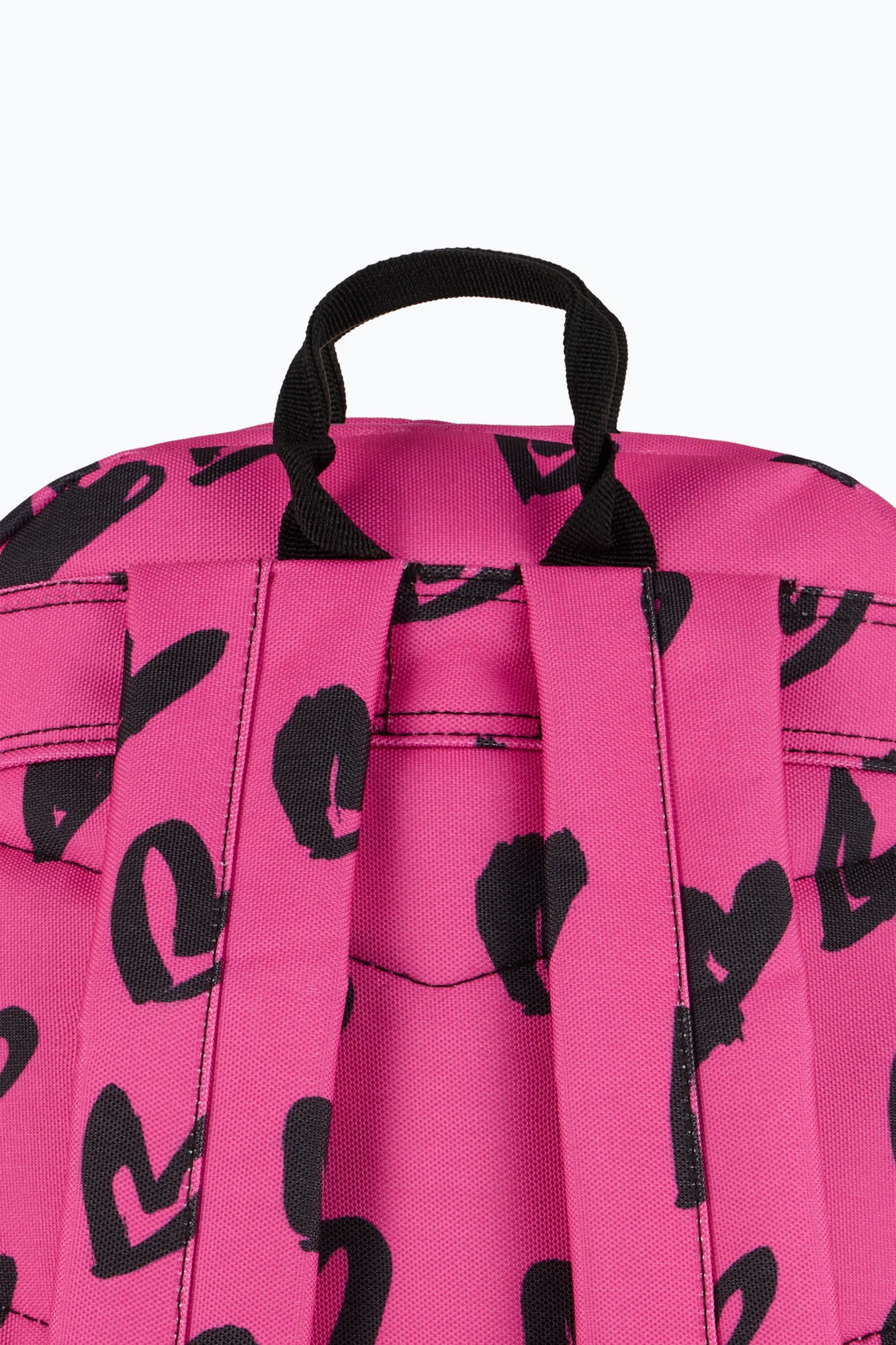 Hype Unisex Pink/Black Scribble Hearts Backpack - Image 5