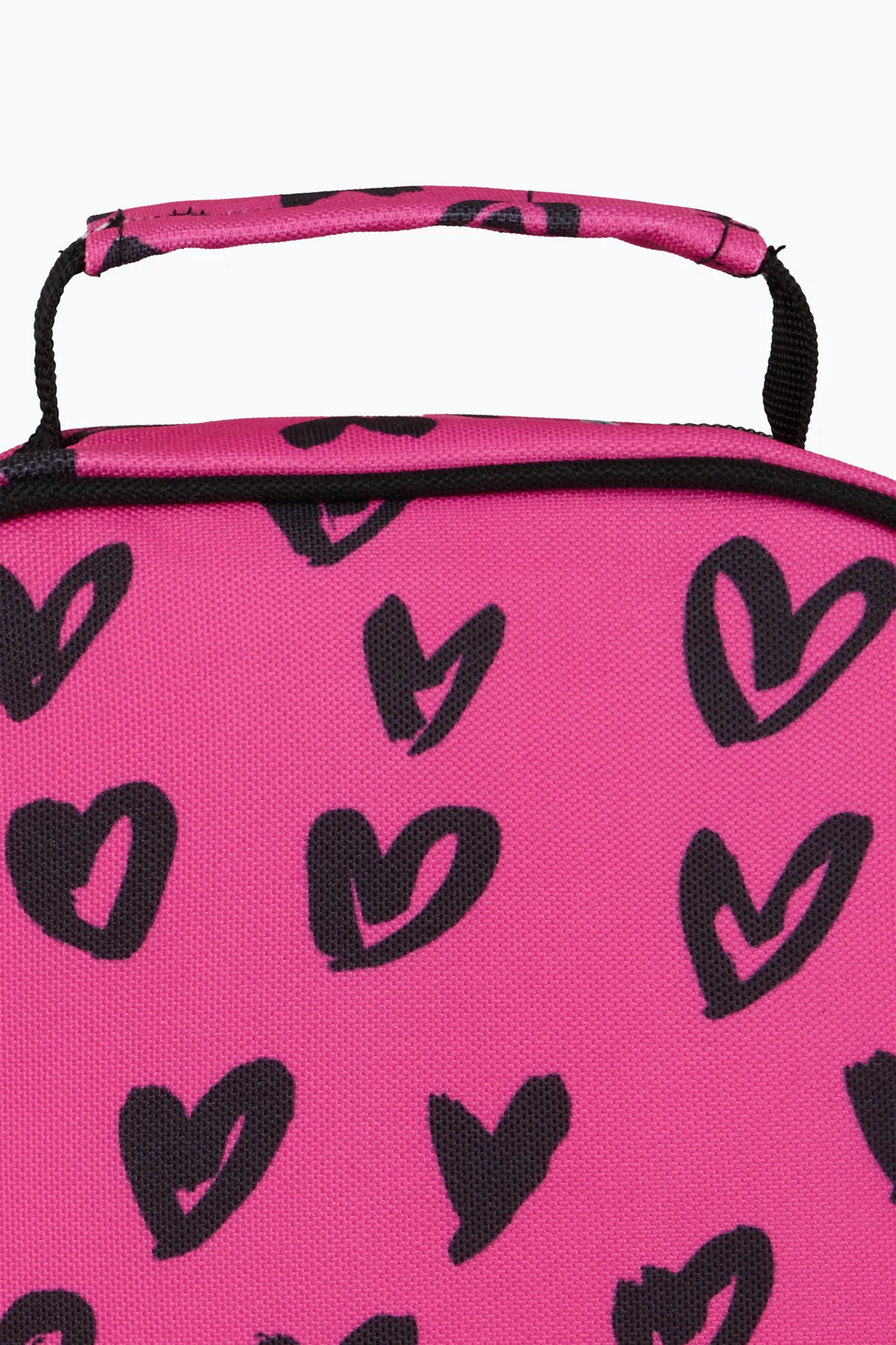 Hype Unisex Pink/Black Scribble Hearts Lunch Bag - Image 5