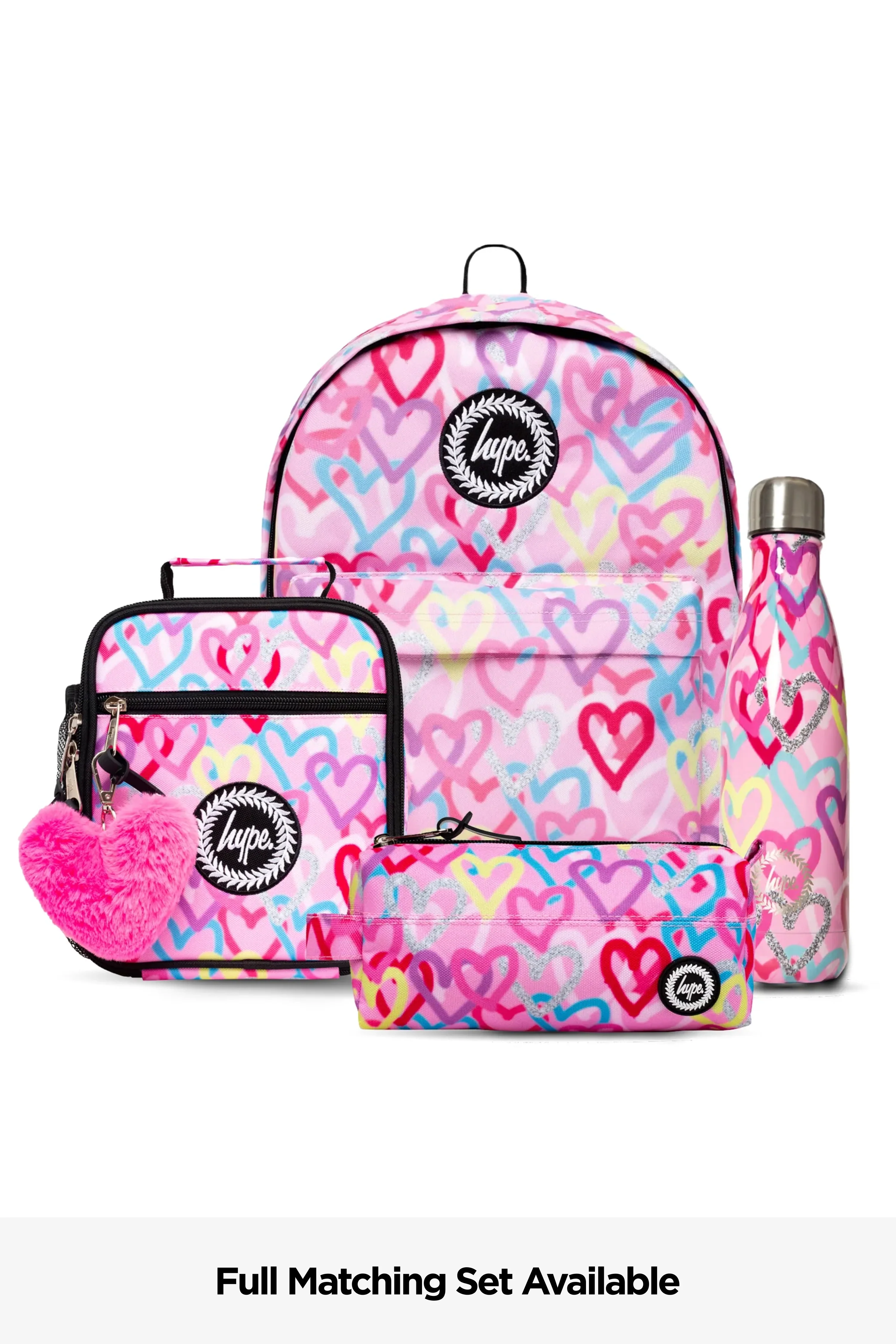 Hype Girls Pink Graffiti Hearts Iconic Backpack - Image 7