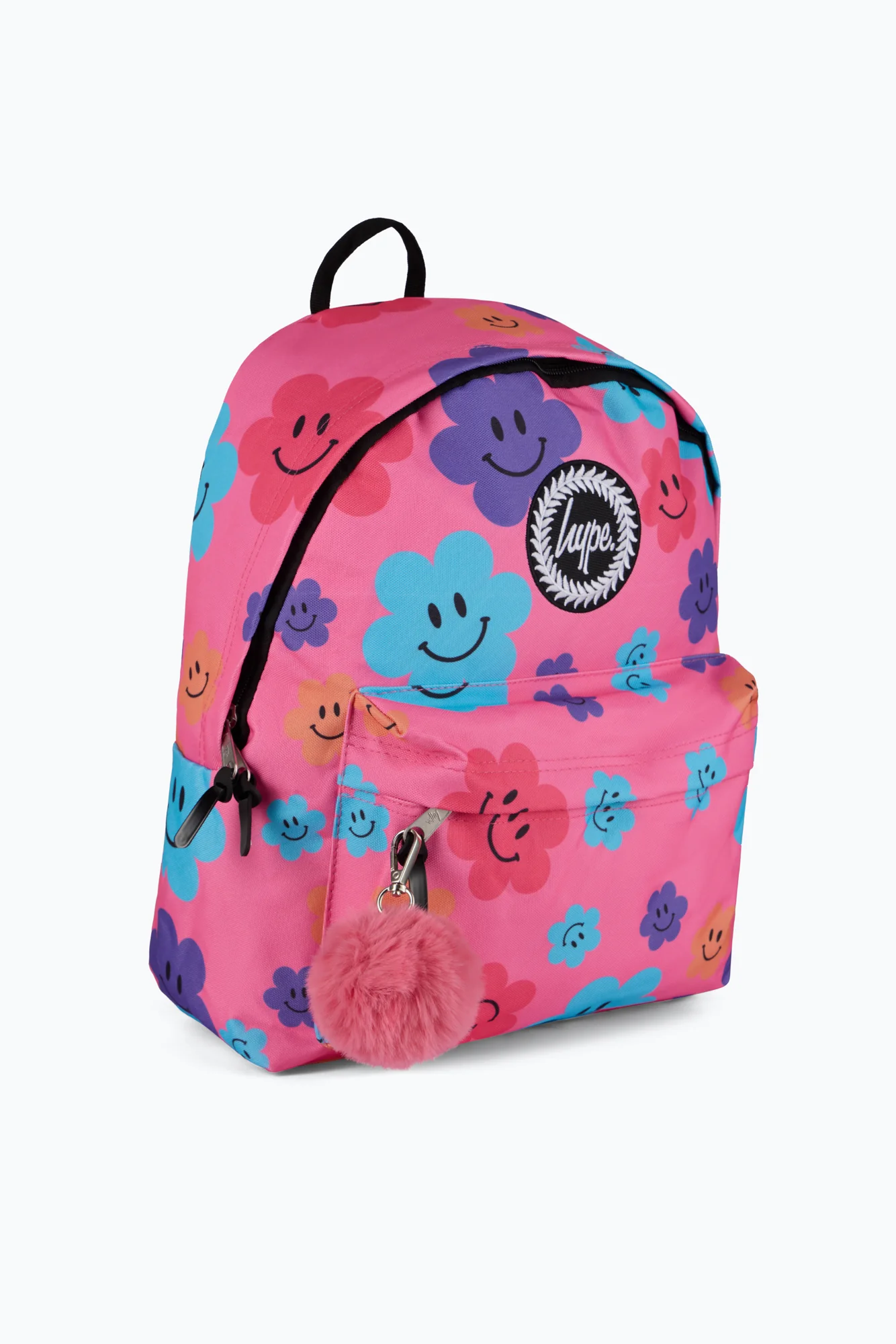 Hype Unisex Pink Happy Flowers Backpack - Image 4