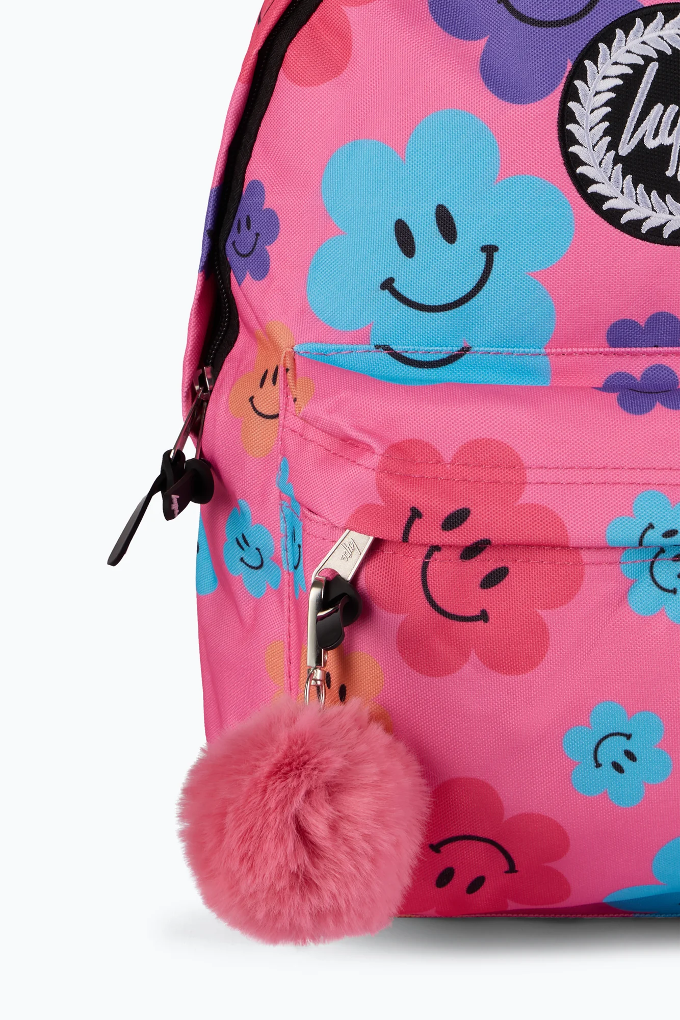 Hype Unisex Pink Happy Flowers Backpack - Image 6