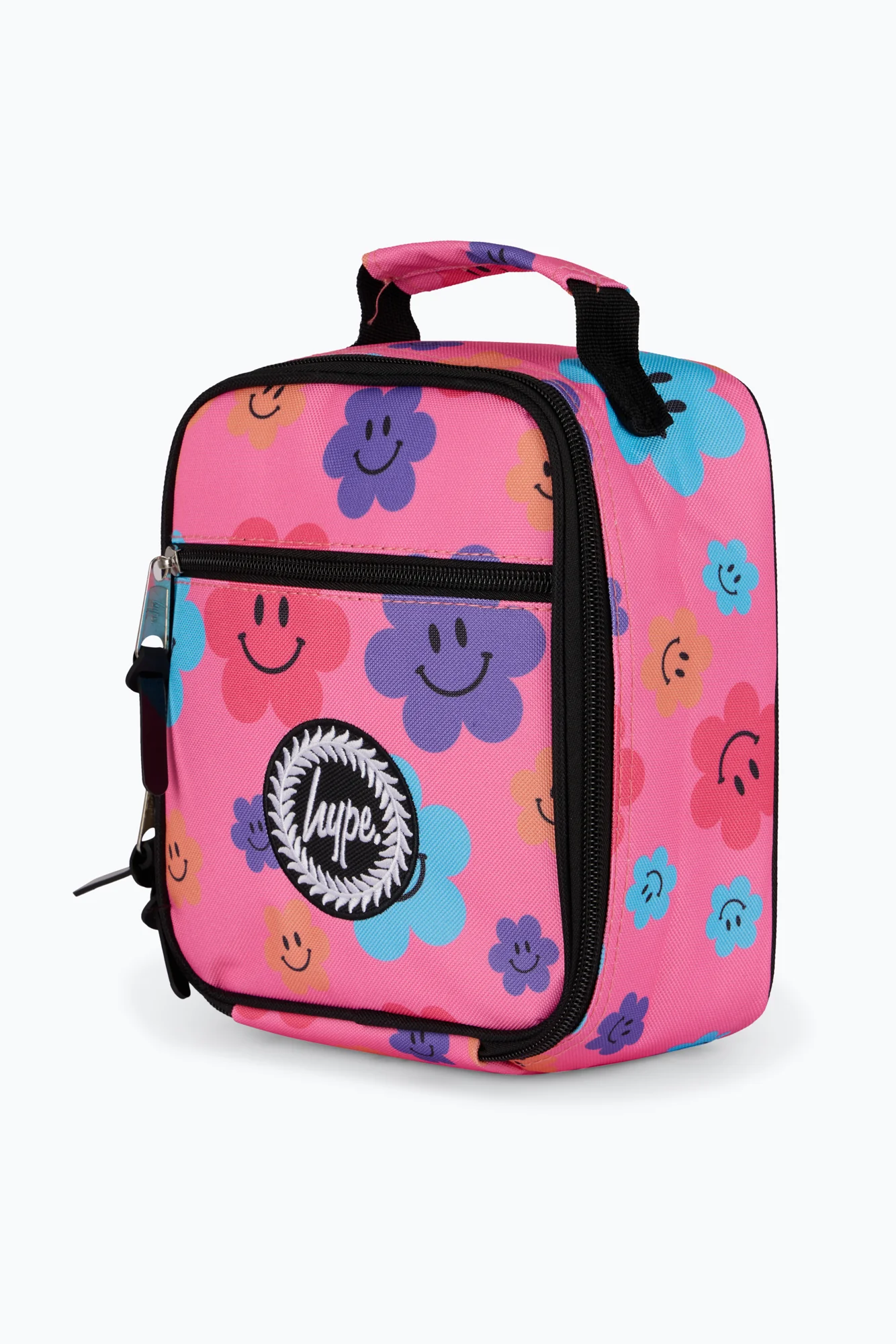 Hype Unisex Pink Happy Flowers Lunch Bag - Image 3