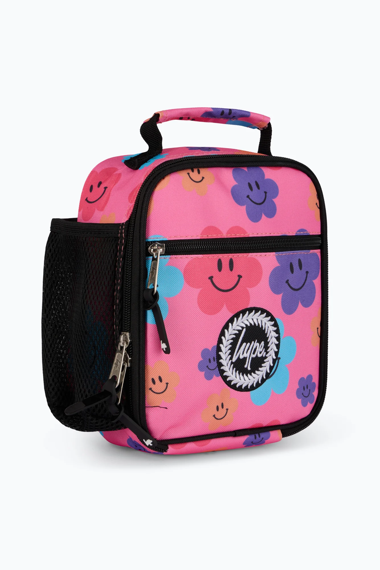 Hype Unisex Pink Happy Flowers Lunch Bag - Image 4
