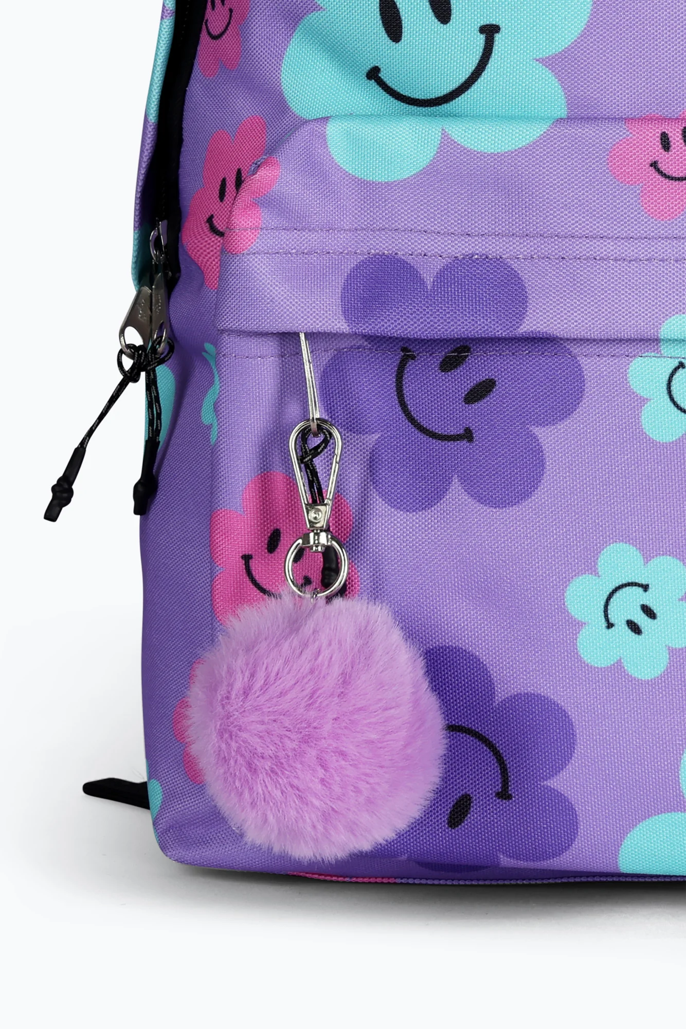 Hype Unisex Purple Happy Flowers Backpack - Image 5