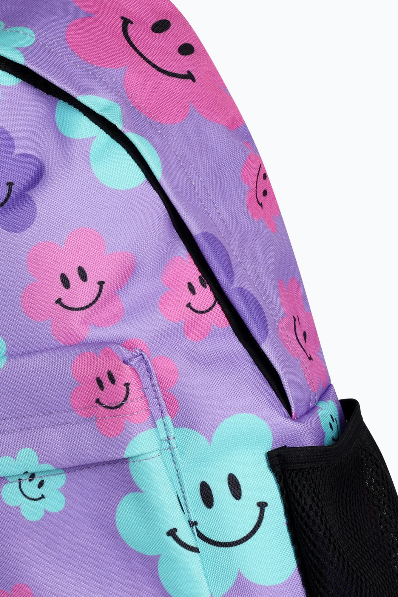 Hype Unisex Purple Happy Flowers Backpack - Image 6