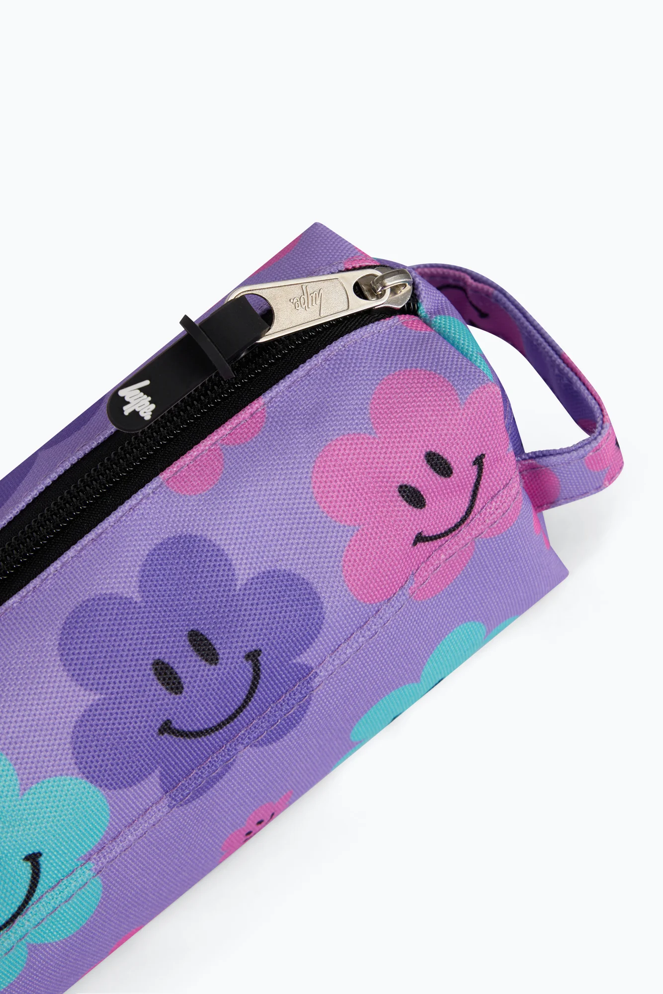 Hype Unisex Purple Happy Flowers Pencil Case - Image 5
