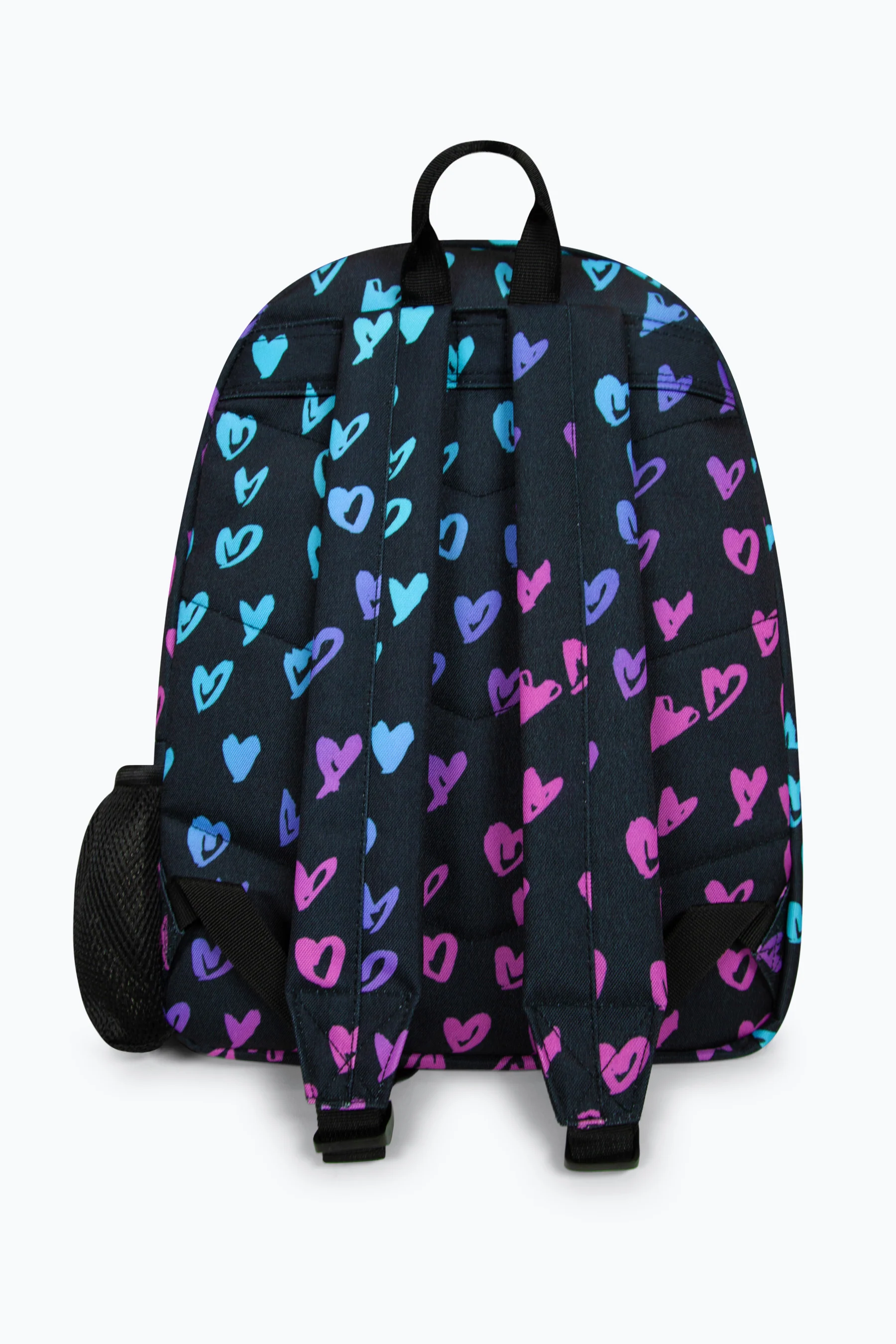 Hype Black Scribble Hearts Iconic Girls School Backpack - Image 4