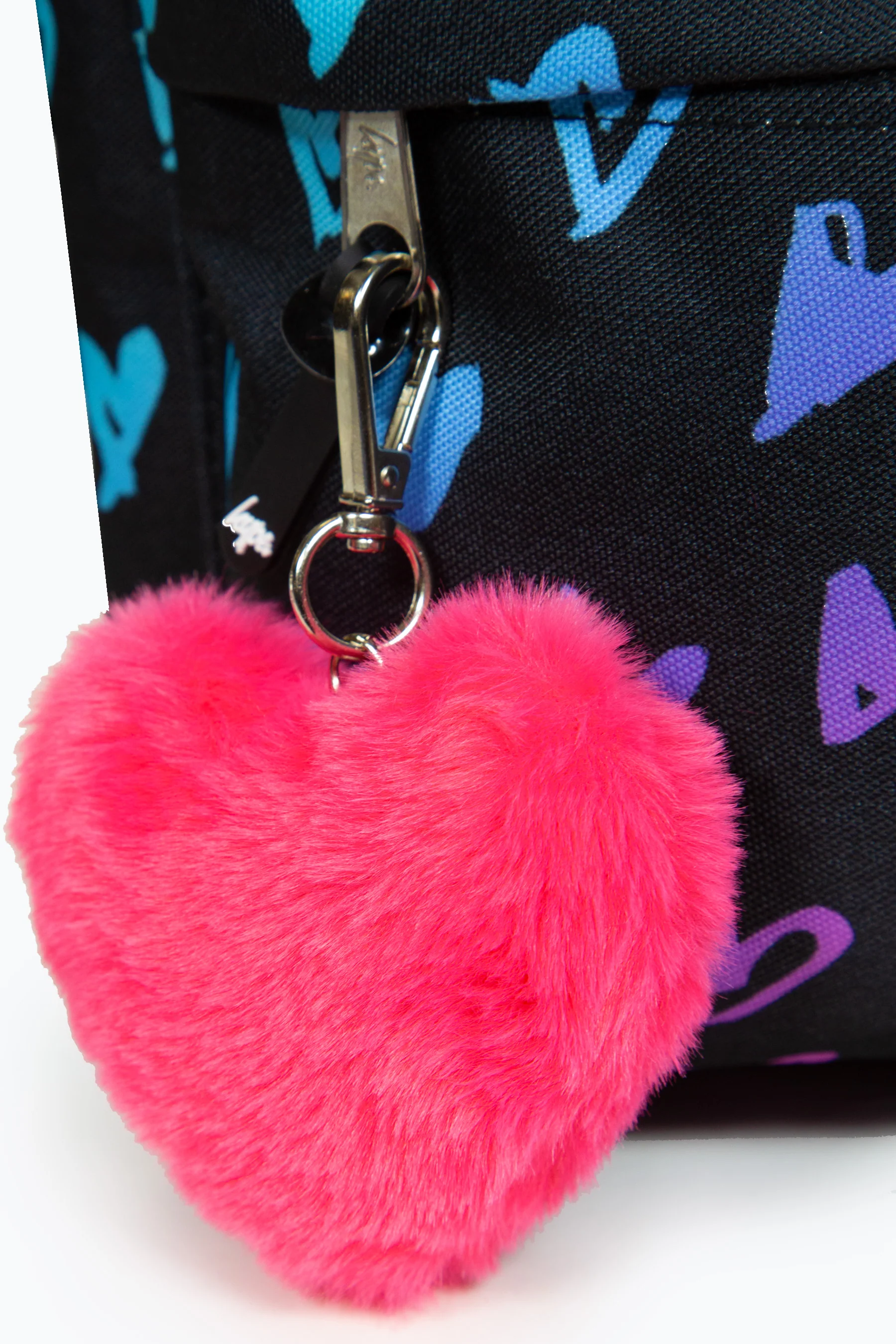 Hype Black Scribble Hearts Iconic Girls School Backpack - Image 7